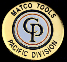 Matco Tools Pacific Division Pin Gold Tone Enamel Award Service - $9.89