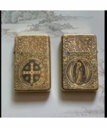 CHIEF Exquisite Brass Constantine Kerosene Ultra-thin Windproof Vintage ... - $436.75 MXN