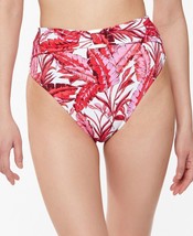 Jessica Simpson Paradiso Palm High-Waist O-Ring Bottoms Belt L Pink Red New - £15.79 GBP