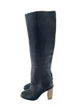 Ted Baker Dolarel Tall Boots Black Leather Block Two Tone Heel SZ 35.5 New SH18 - $119.00