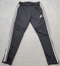 adidas Track Pants Mens Medium Multi 3 Stripes Elastic Waist Ankle Zip P... - $23.09