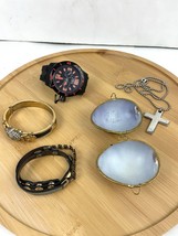 Lot of 5 Jewelry Lot Invicta Watch Juicy Couture Shell Trinket Egg Box Cross  - £23.58 GBP