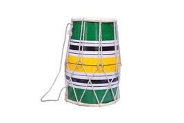 Baby Wooden doori Dholak musical instrument  colour multi dholki dhol - £77.06 GBP