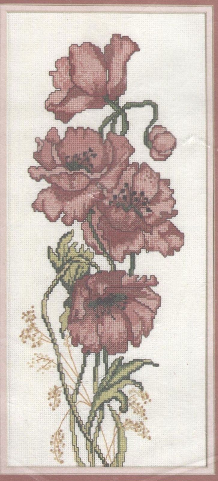 Poppies 60445 Counted Cross Stitch NIP 1990 Golden Bee - $12.86