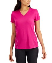allbrand365 designer Womens Active Reflective V-Neck T-Shirt,Bold Berry,Medium - £19.41 GBP