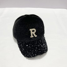 Autumn And Winter Hats Women&#39;s Rhinestones R Insulated Baseball Caps Ski... - $12.50