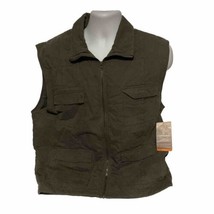 NEW Ruff Hewn Men’s Vest Jacket  Utility Safari Cargo Vest Medium Guncasegreen - £31.67 GBP
