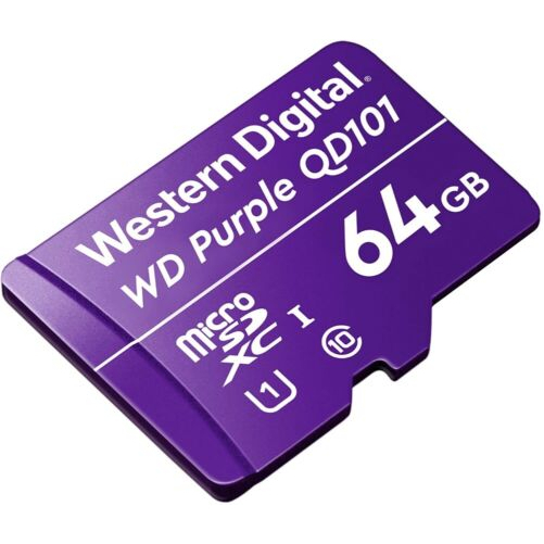 SANDISK - CSDCARD WDD064G1P0C-85AEL0 64GB WD PURPLE SC QD101 MICROSD CARD - $44.45