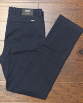 HUGO BOSS Hombre Kaito Ajustado Algodón Elástico Azul Oscuro Chinos 36R ... - £49.34 GBP