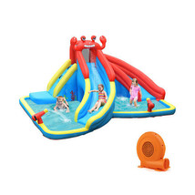 Inflatable Water Slide Bounce House with Water Cannon with 750W Blower - Color: - £437.97 GBP