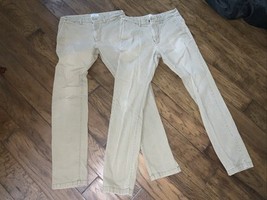 2prs Goodfellow &amp; Co Hennepin Chino Athletic Pants Mens 32W X 34L Khaki ... - $25.69