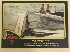 Jaws 2 Trading cards Card #28 Capsized - £1.52 GBP