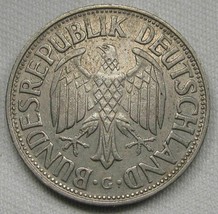 1954-G Germany 1 Mark XF Coin AD932 - $405.21