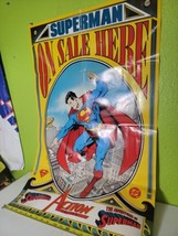 DC Comics Superman On Sale Here Promo Poster 1989 FOLDED George Perez - £76.65 GBP