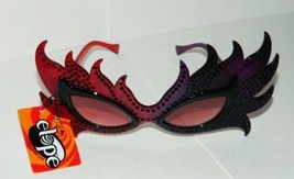 SteamPunk Cosplay Feather Mask Red Lenses Costume Glasses NEW UNUSED - £10.85 GBP