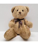 Vintage JOANNE WIETGREFE Bear Plush Puppet Red Blue Ribbon - Rare! - $41.17