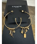 Coach Gold Hooping Earrings Set 2 ~ New ~ - $123.46 CAD