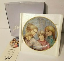 VTG Edna Hibel Mother The World I Love Collector Plate &quot;Leah&#39;s Family&quot; #9245 BOX - £15.80 GBP