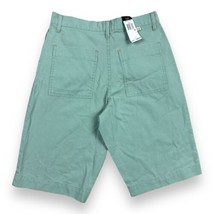 Vtg Y2K ‘01 Tommy Jeans Pastel Mint Green Bermuda Mens Denim Shorts Sz 29 - $38.12