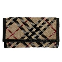 Burberry Nova Check Pattern Wool Continental Wallet  - $94.05