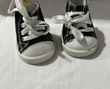 Build A Bear Black and White High Top Tennis Shoes  Converse type - £7.75 GBP