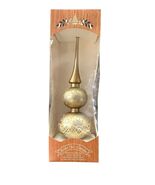 Vintage Krebs Glass Lauscha Gold Tree Topper Hand Blown Germany NEW Old ... - $734.62 MXN