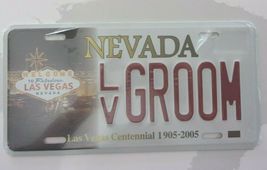 NEW Las Vegas Nevada Centennial License Plate GROOM FULL SIZE RAISED LET... - $29.69