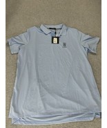 NEW Peter Millar ALBANY Crown Crafted Golf Polo Blue/Green Stripes XLarge - $99.98