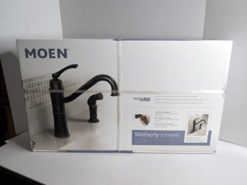 Primary image for Moen Wetherly 87999BRB Kitchen Faucet Single Hole One Handle High Arc Bronze NEW