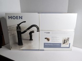 Moen Wetherly 87999BRB Kitchen Faucet Single Hole One Handle High Arc Br... - £80.65 GBP