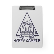 Personalized Clipboard with &quot;Happy Camper&quot; Design, Perfect for Nature En... - £38.08 GBP