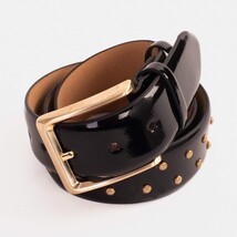 The Jupiter Black Patent Spike Leather Belt image 5
