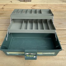 Sportfisher Tackle Box 450  2 Trays Vintage Gray Over Green - £11.00 GBP