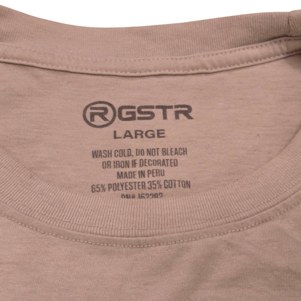 Grim Reaper Racing T-Shirt Men’s L Beige Skull Biker RGSTR Tee Cool Graphic Top Item image 4