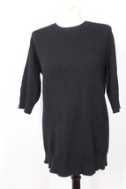 Vince M Black 100% Cashmere 3/4 Sleeve Crew Neck Tunic Sweater - £59.55 GBP