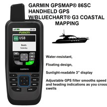 Garmin Gpsmap® 86SC Handheld Gps With Bluechart® G3 Coastal Mapping - £364.86 GBP