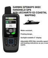 GARMIN GPSMAP® 86SC HANDHELD GPS WITH BLUECHART® G3 COASTAL MAPPING - £359.90 GBP