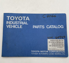 Toyota Industrial Vehicle Parts Catalog Manual Book Forklift 5FBCU 18 20 25 - $37.95