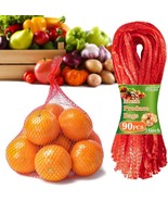 90PCS Mesh Produce Bags 24Inch Mesh Vegetable Bags Onion Storage Bags Ne... - £16.44 GBP