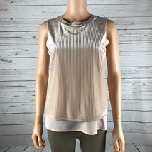 Calvin Klein Blush Velvet Rib Sleeveless Layered Look Tank Top Nwt Xs - £10.69 GBP