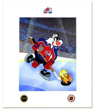 Sylvester &amp; Tweety(Avalanche)-Licensed Mixed Media Print/Looney Tunes &amp; NHL Seal - £100.43 GBP