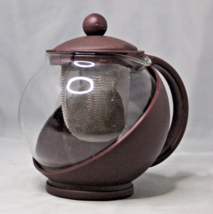 Half Moon Teapot With Removable Infuser Glass Pot with Plastic Shell - £7.68 GBP