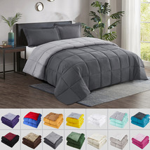 3 PCS with Shams All Season Reversible Comforter Down Alternative Comforter Set - £19.41 GBP+