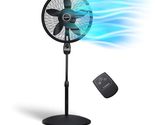 Lasko Oscillating Cyclone Pedestal Fan, Adjustable Height, Timer, Remote... - £72.92 GBP