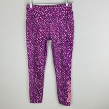 Reebok Athletic Pull On Pants Pink Purple Abstract Kids Girls XL 14/16 - $15.29