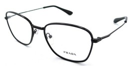 Prada Eyeglasses Frames PR 64XV 1AB-1O1 52-19-145 Shiny Black Made in Italy - £144.66 GBP