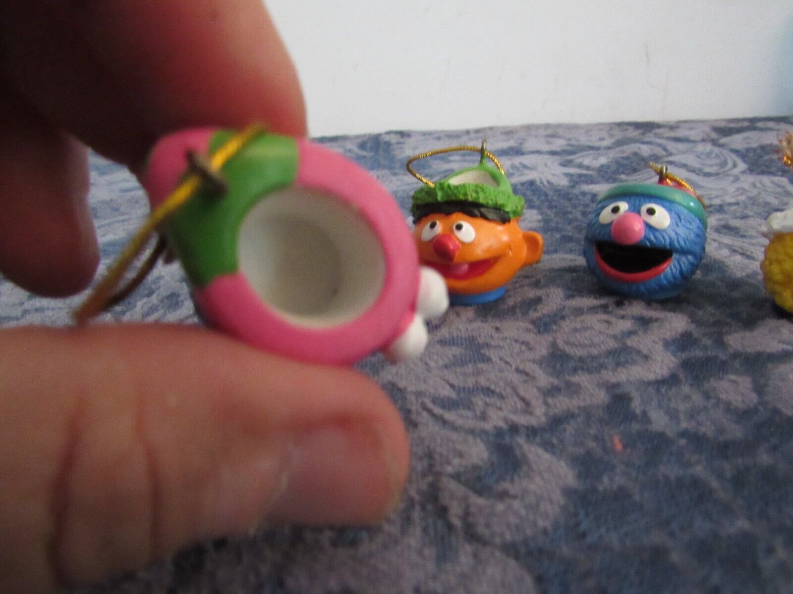 Vintage 2006 Sesame Street Workshop Christmas Ornaments Heads Elmo Lot of 5 Item image 4