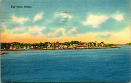 Vtg Linen 1941 Postcard Bay Point Maine ME - Panorama View From the Water - $8.86