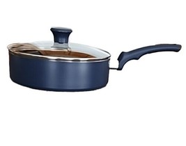 T-FAL ~ BLUE ~ 3 Quart ~ Sauté Pan w/Lid ~ Non-Stick ~ Thermo-Spot ~ Cookware - £37.48 GBP