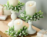 Set of 3 Berry and Mistletoe Rings by Valerie in - $193.99